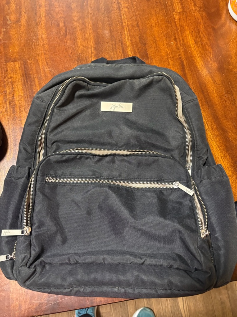 Ju-Ju-Be Black Backpack with Silver Accents